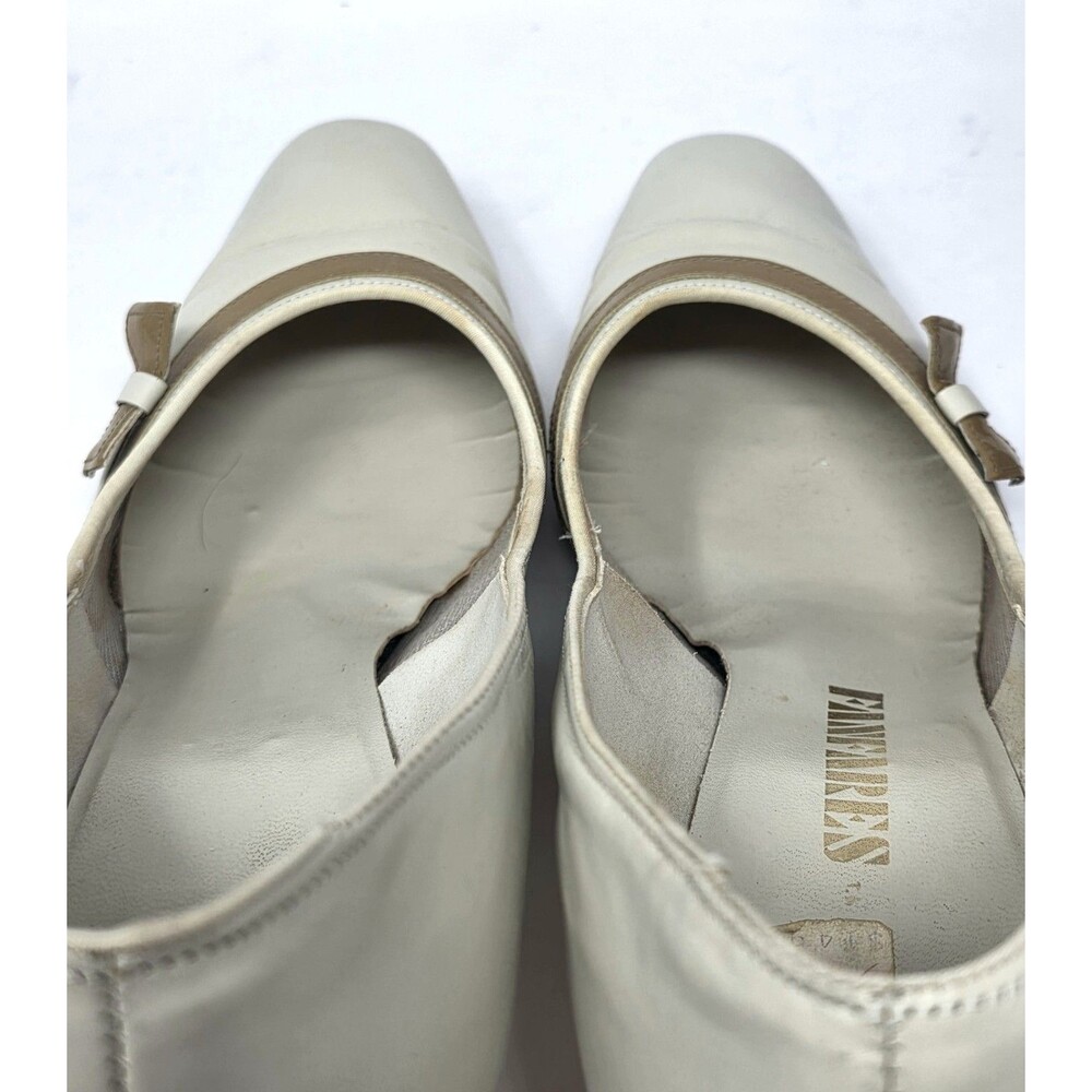 Fanfares Connie VTG 50s Mod Bandstand Bone Babydoll Bow Pumps, Box Size 10 B/AA - Picture 7 of 16